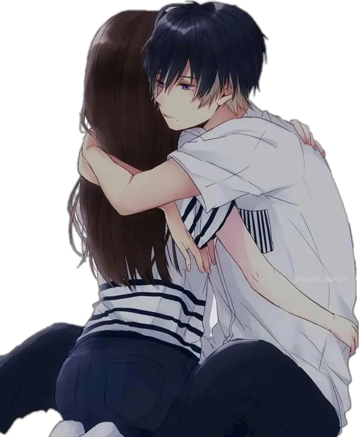  hugs anime couple animecouple Love Anime Cute Couple