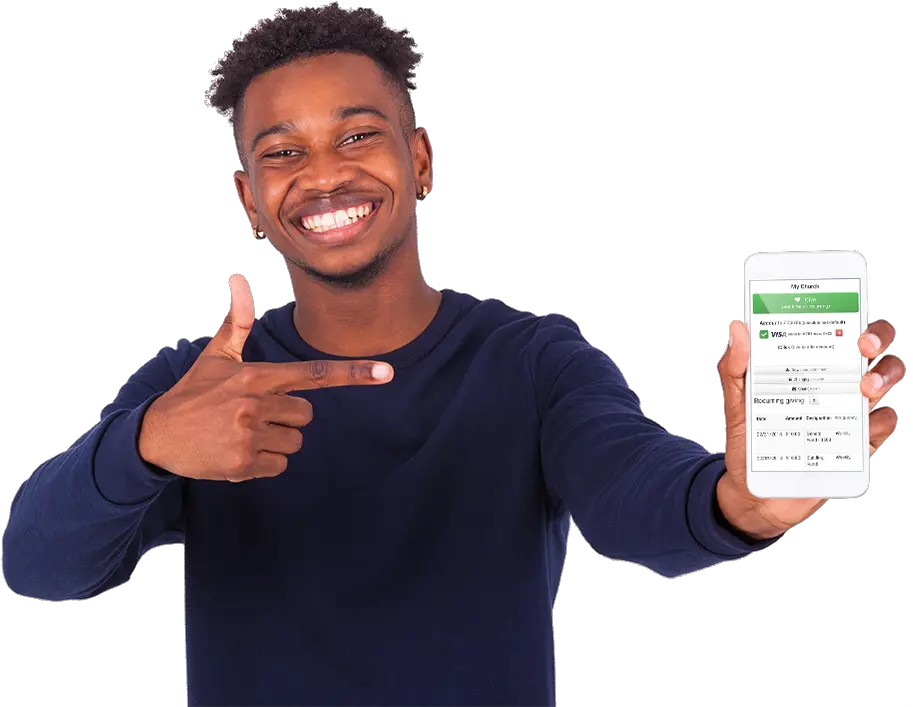  Black Man Showing His Phone