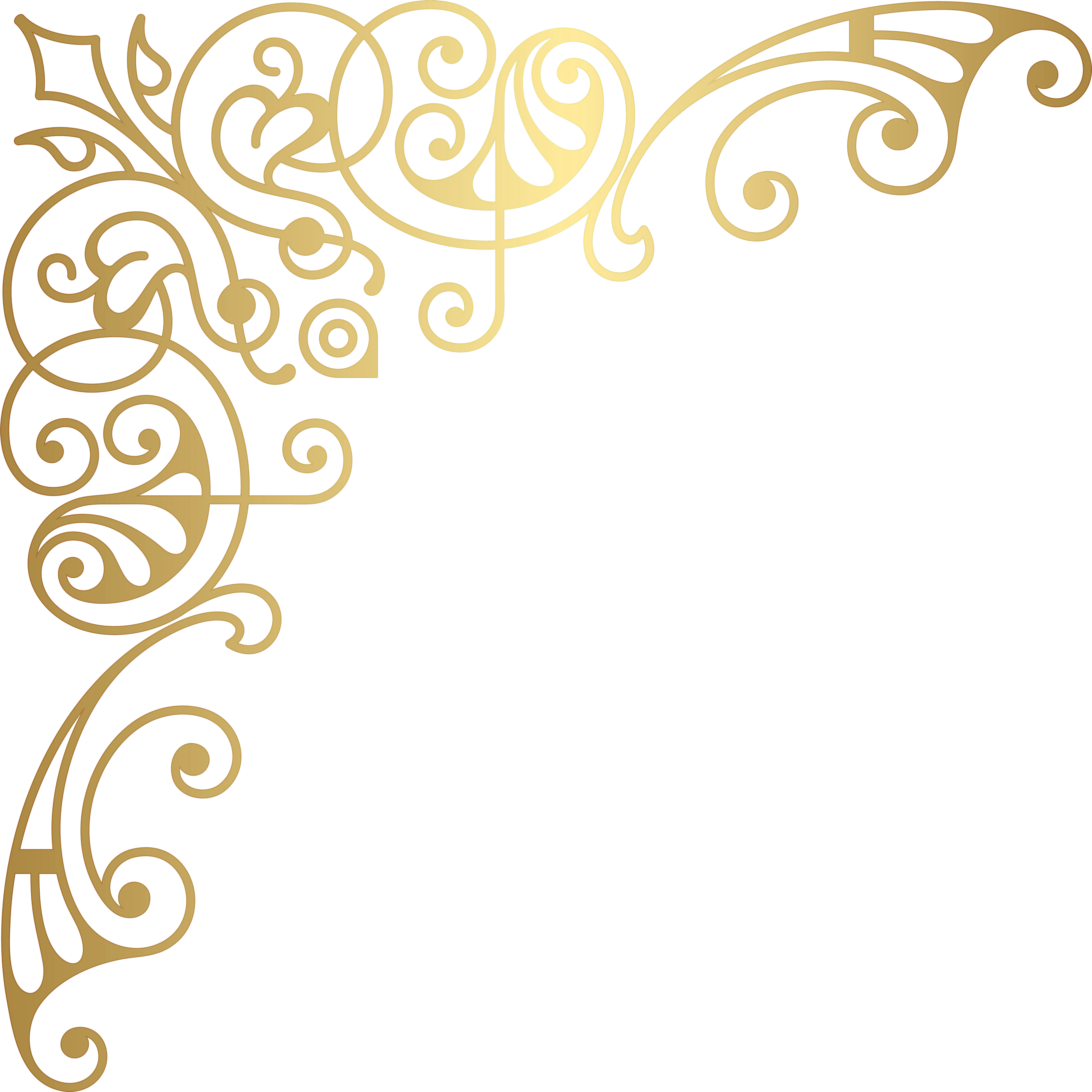  Gold Corner Decorative Transparent Png Clip Art