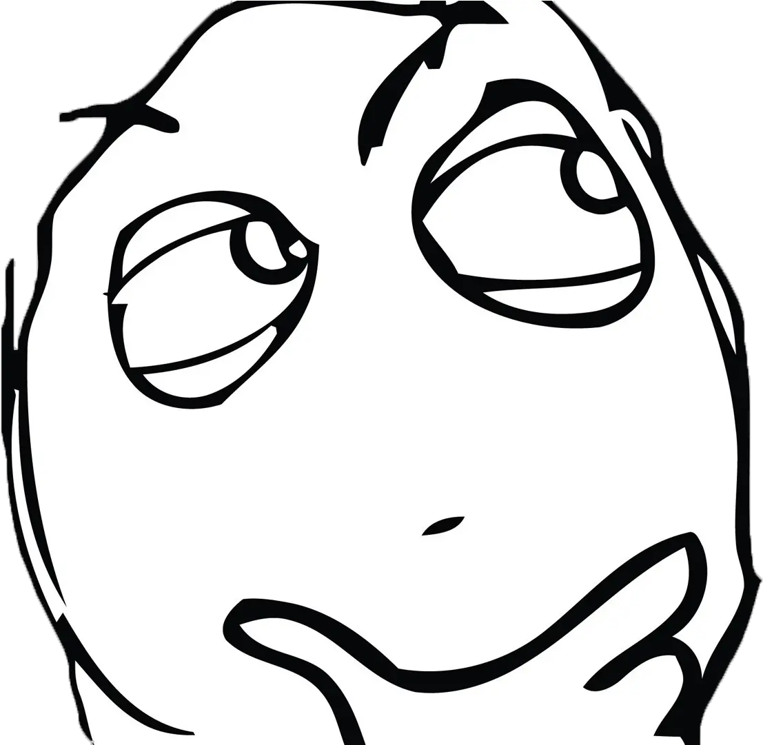  Troll Face Thinking Thinking Meme Face Png