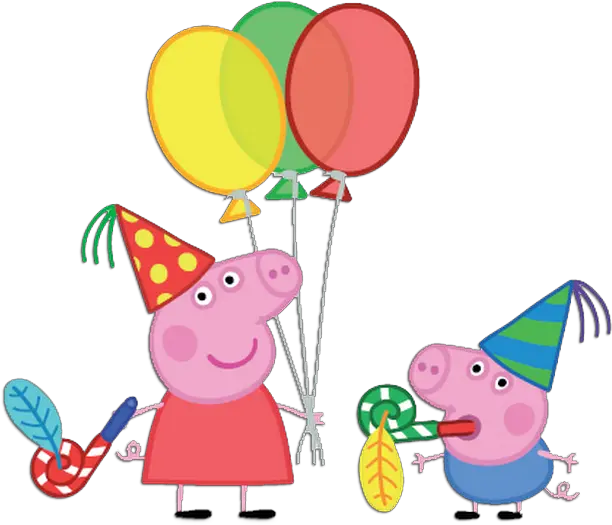  Peppa Pig Balloons Png Vector Free Download Peppa Pig With Balloons