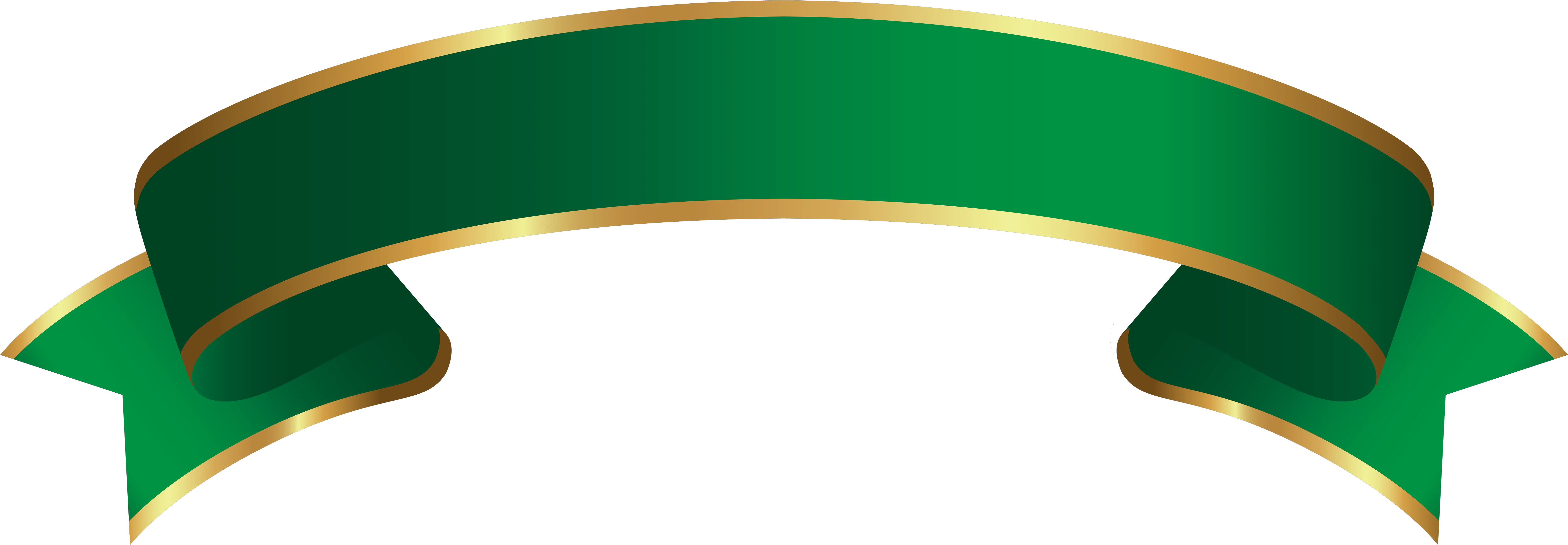  Green And Gold Ribbon Png