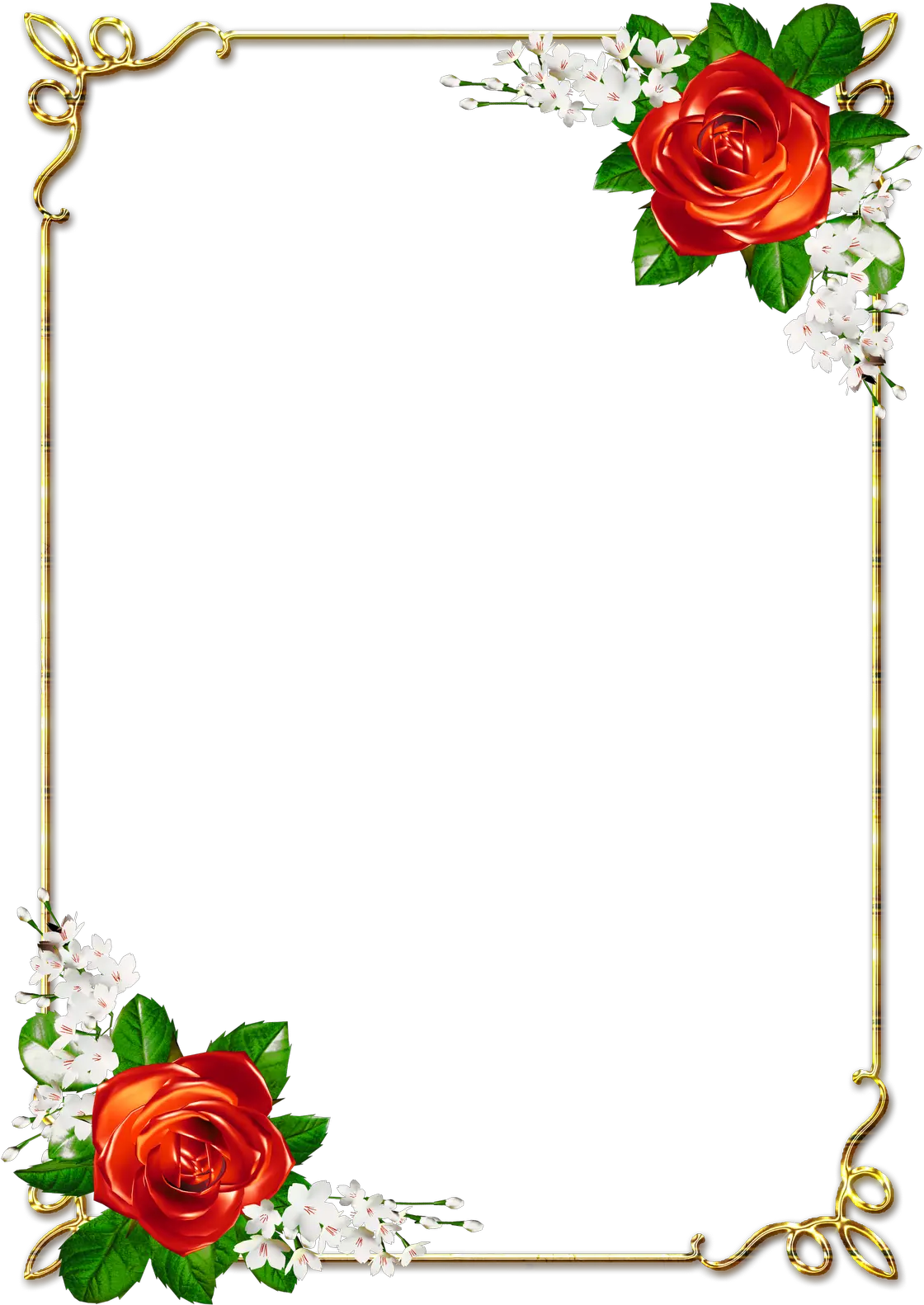  Flower Page Border Png