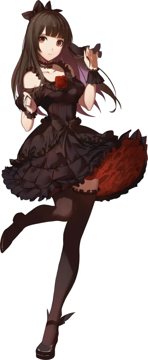  Transparent Anime Transparent Png Anime Girl Gothic Dress