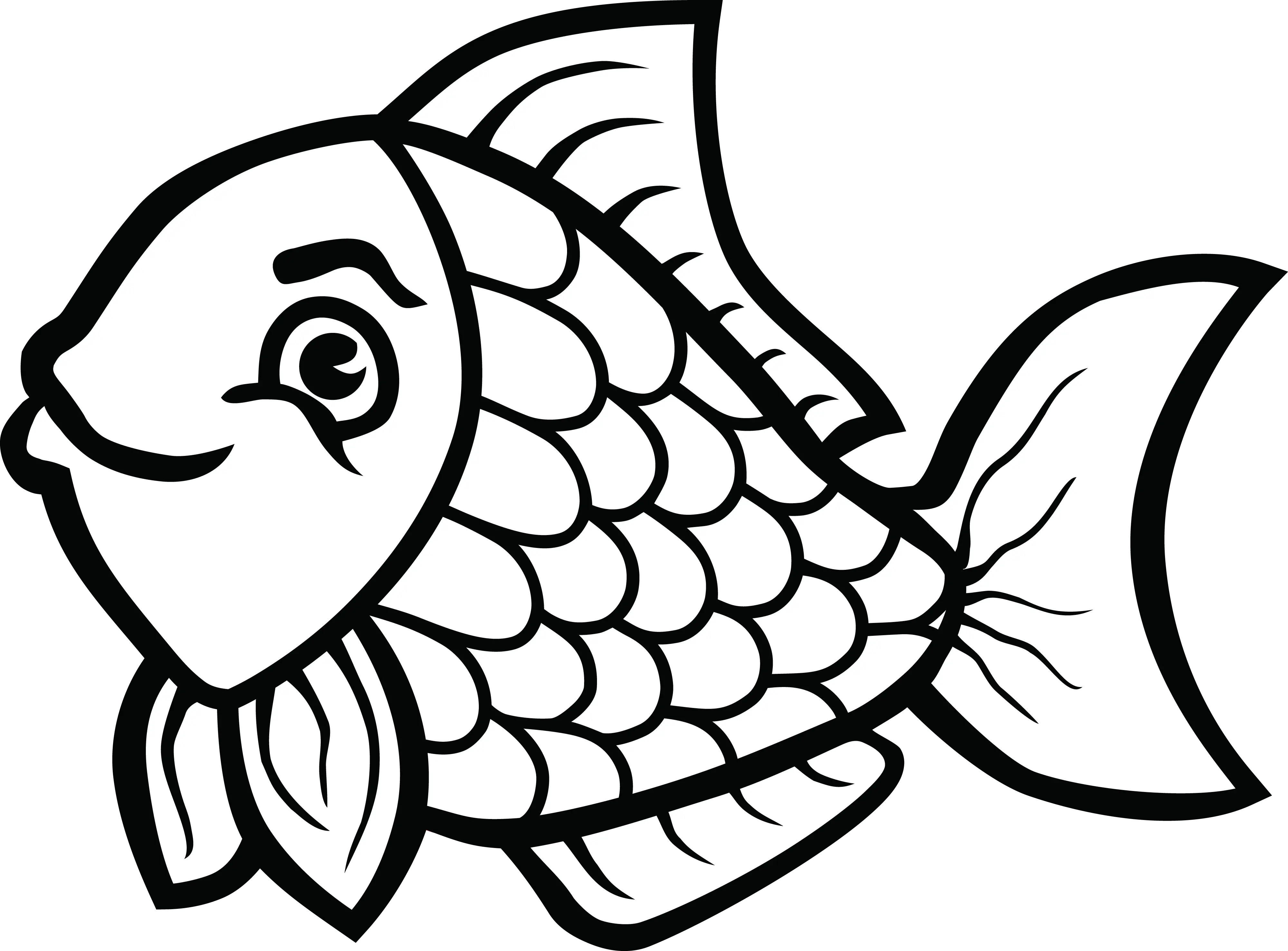  Clip Art Transparent Download Of Fish In Black And Fish Clipart Black And White