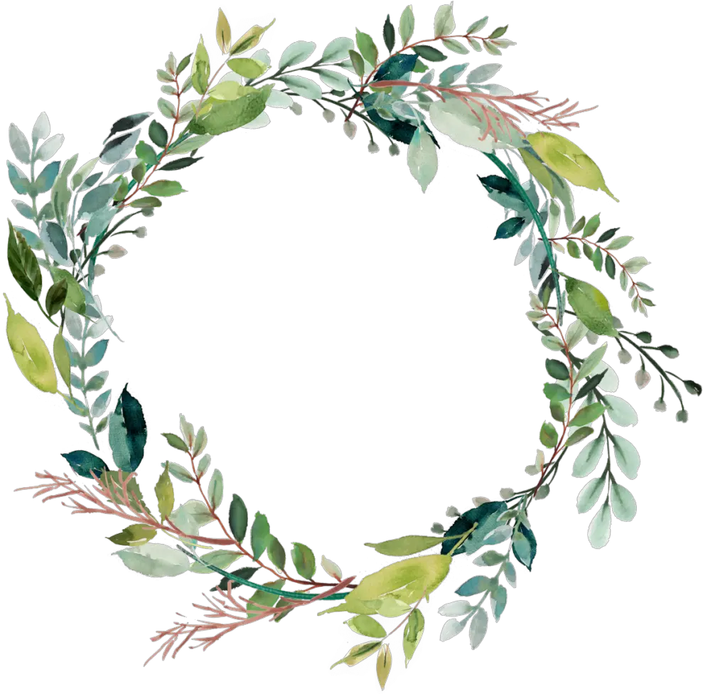  Leaves Vector Ring Watercolor Leaves Frame Png