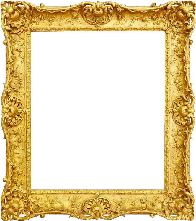  Antique Picture Frame Gold Free Transparent Image Hd Gold Vintage Frame Png