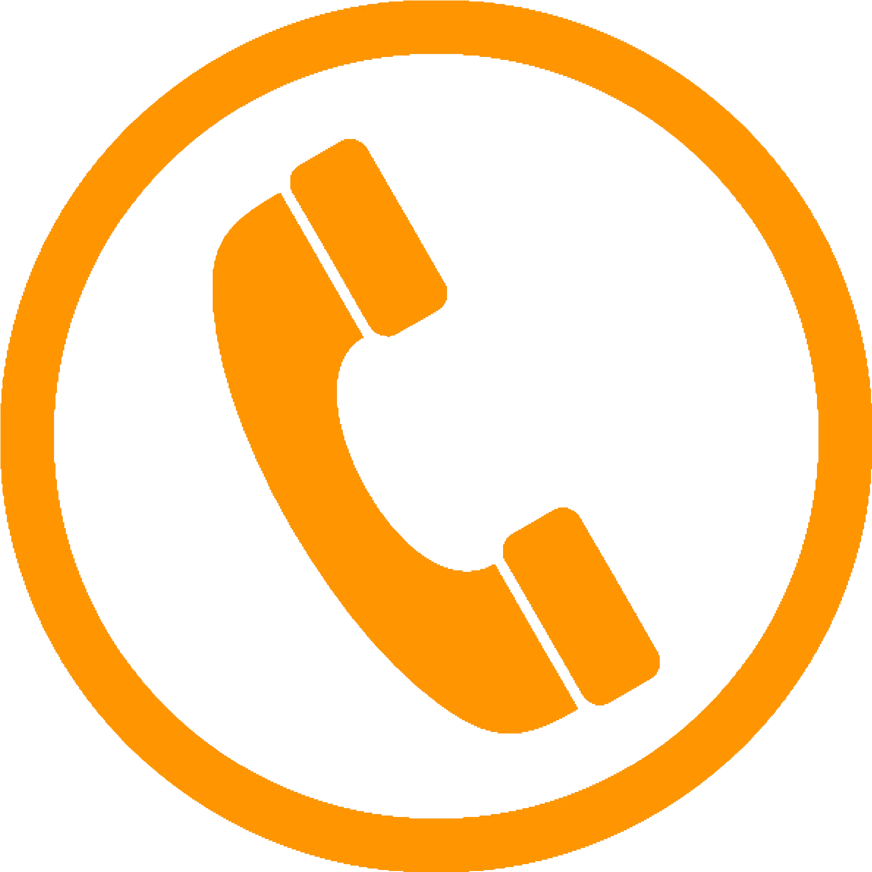  - Call Icon Orange Png