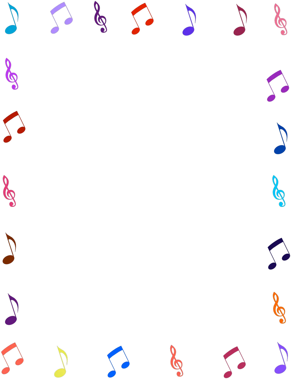  Transparent Music Frame Png Purple Music Note Border Transparent