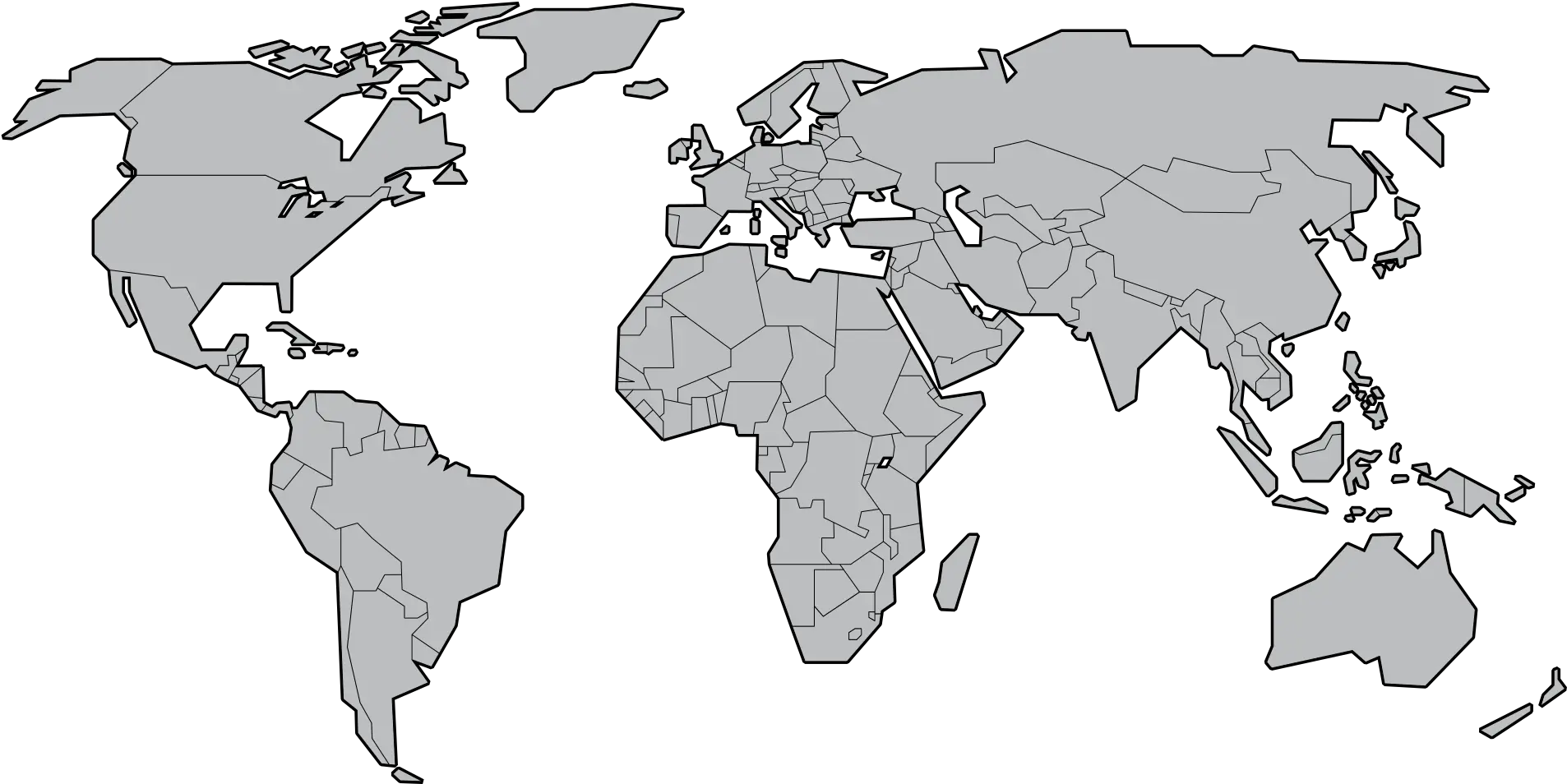  World Map With Borders Png