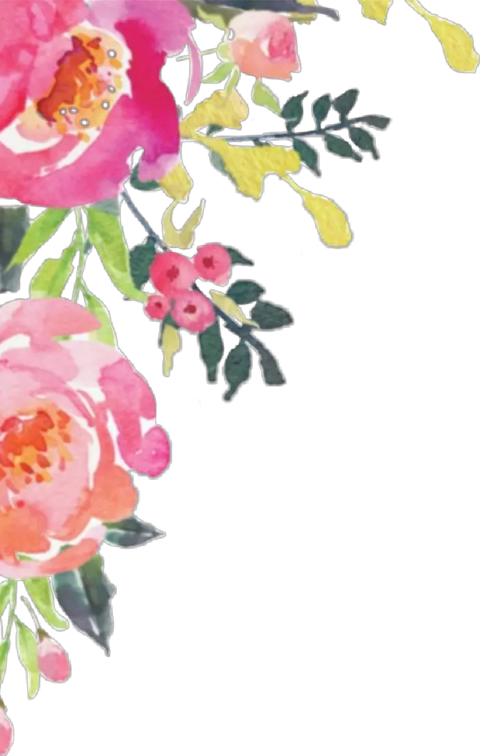  watercolor flowers border frame corner floral Corner Floral Border Png