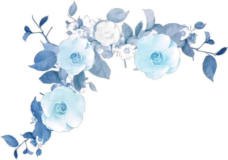  floral flower blue babyblue flowers png tumblr Blue Flowers Png