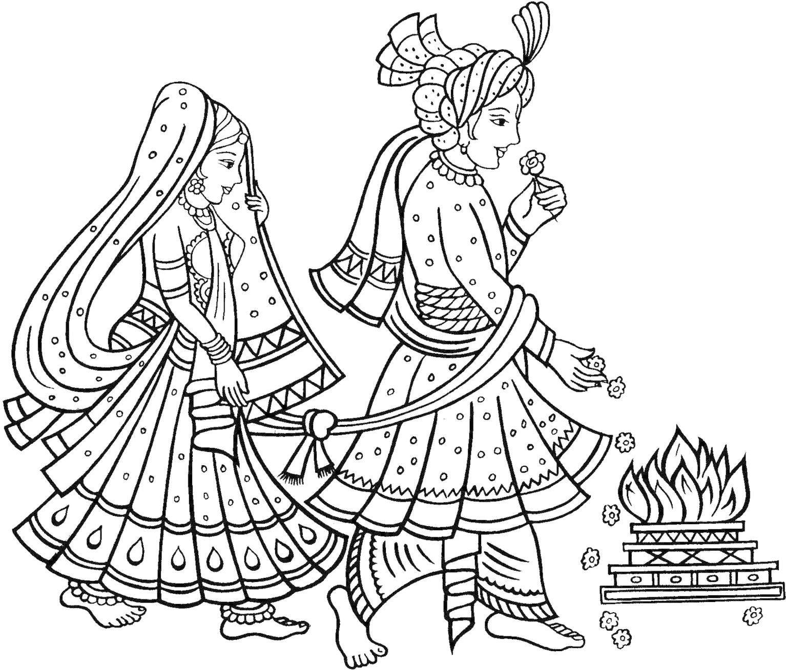  Wedding Hindu Clipart Clipartxtras Indian Marriage Indian Wedding Clipart