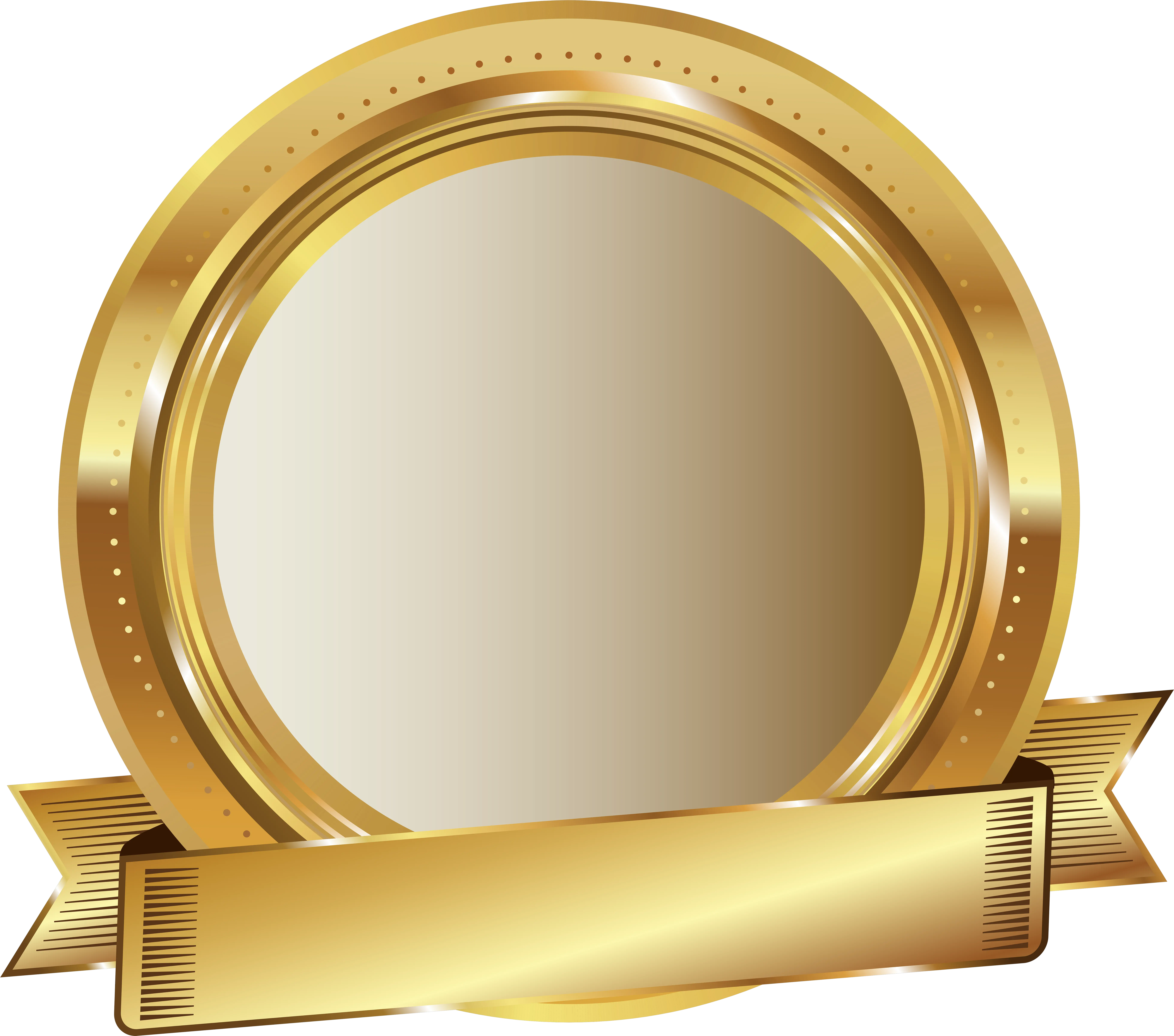  Round Gold Plate Png