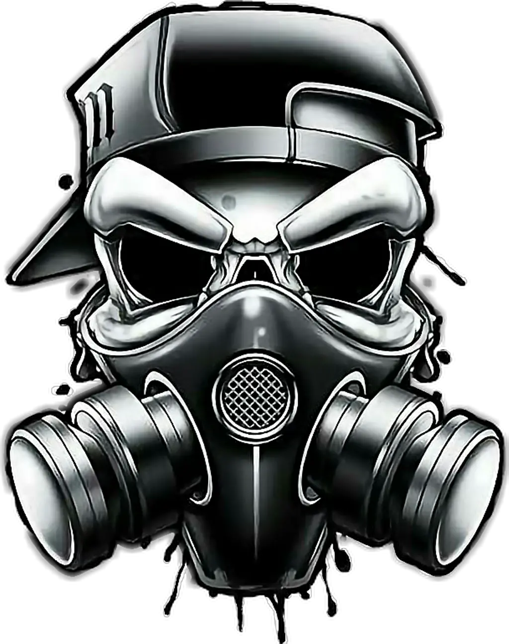  Skull Gas Mask Png Gas Mask Skull Graffiti