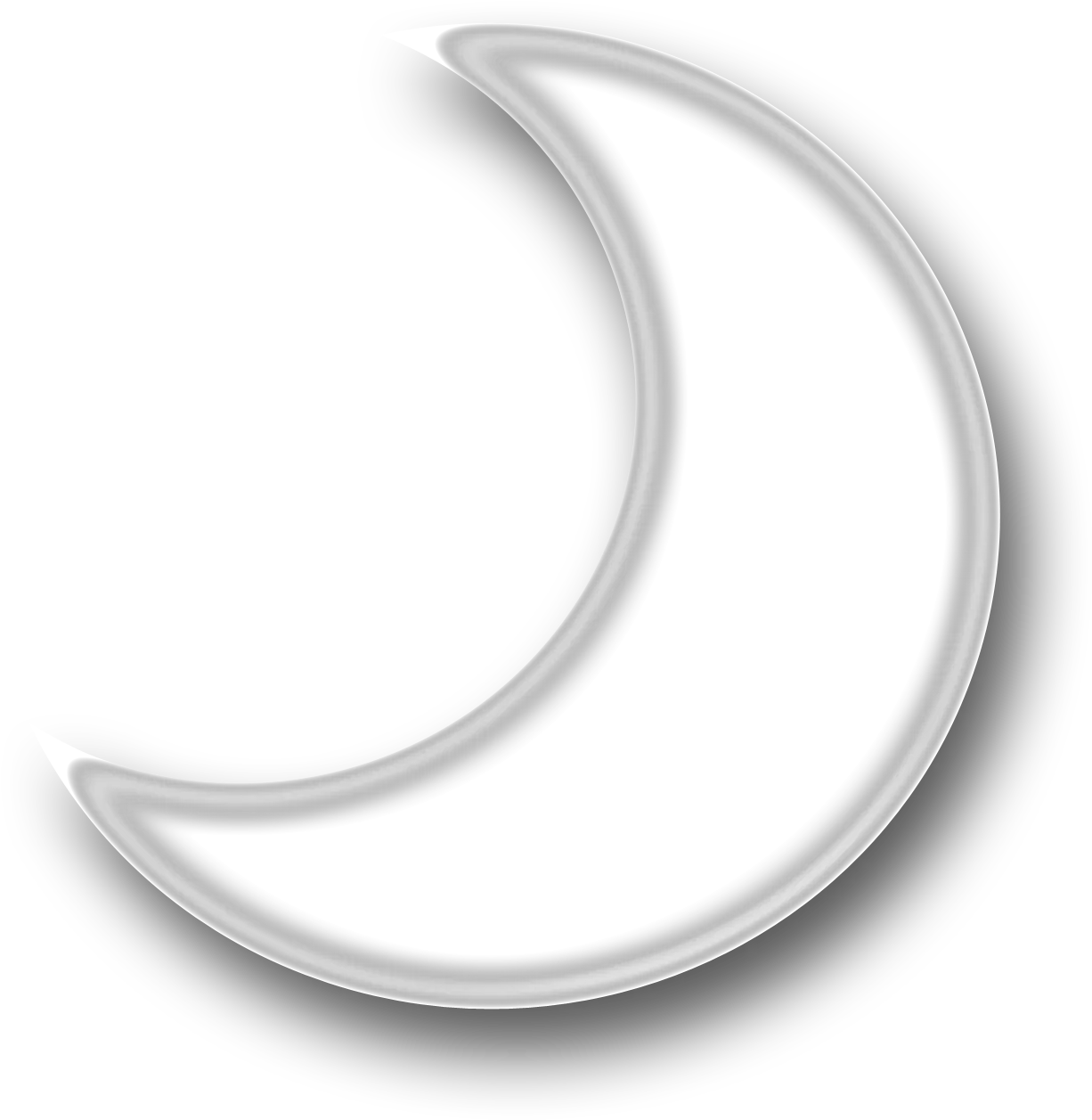  White Half Moon Png