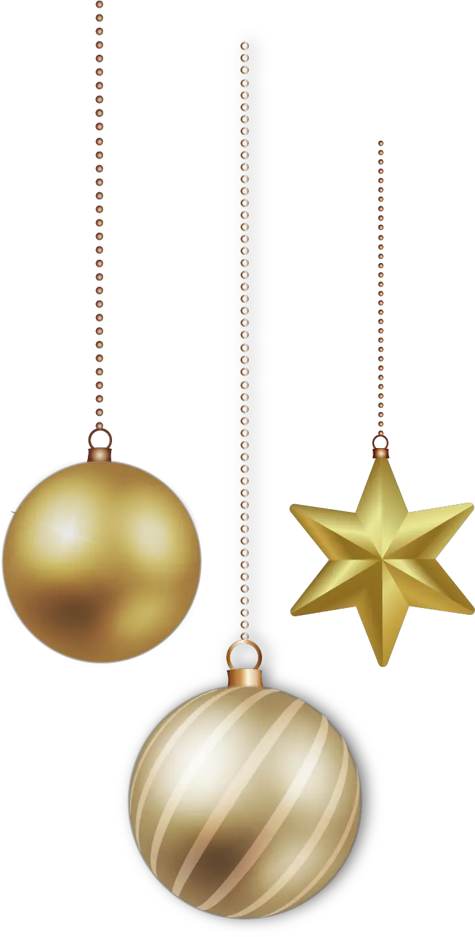  Gold Christmas Balls Ornaments Png Christmas Ornament Vector Png