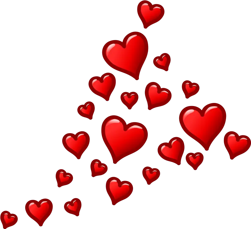  Hearts Png Floating Transparent Flying Hearts Png