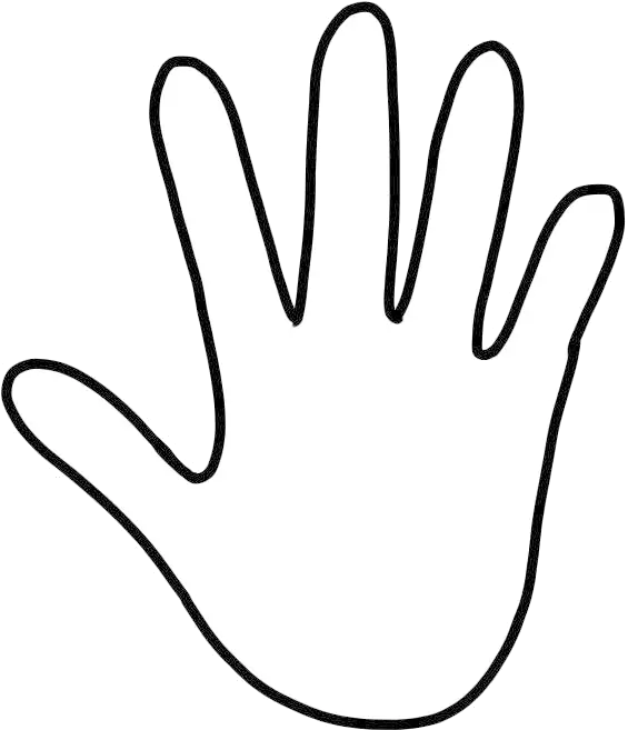  Hand Outline Handprint Cliparts History Transparent Hand Outline