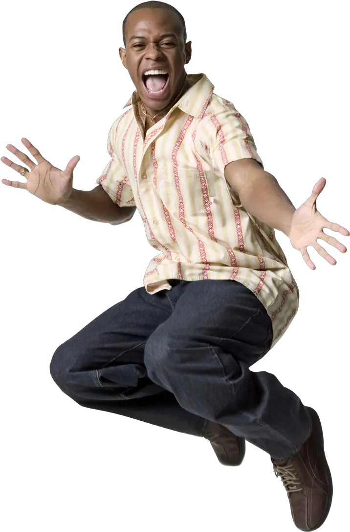  Man Jumping Png -black Man Jumping Png
