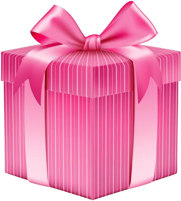  Striped Gift Box Png Pink Gift Box Png