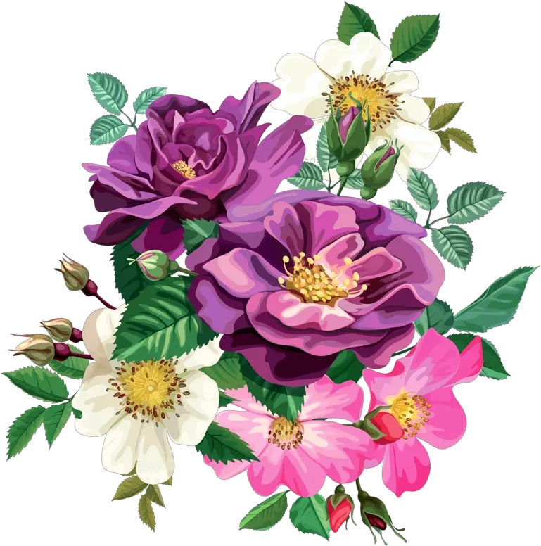  Rose Bouquet Cli̇part Transparent Transparent Background Flower Png