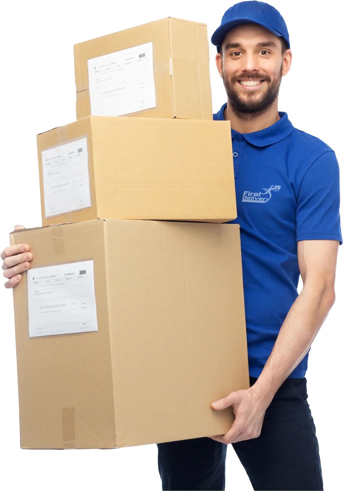  Delivery Man With Box Png