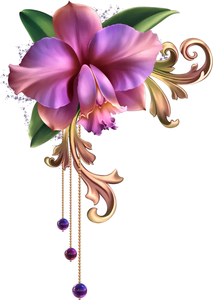  flower flowers decoration border borders terrieasterly Orchid Flower Frame Png