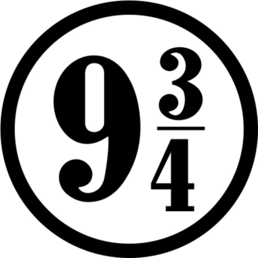  Platform 9 ¾ 34 Harry Potter Hermione Granger Rony Harry Potter 9 3 4 Png