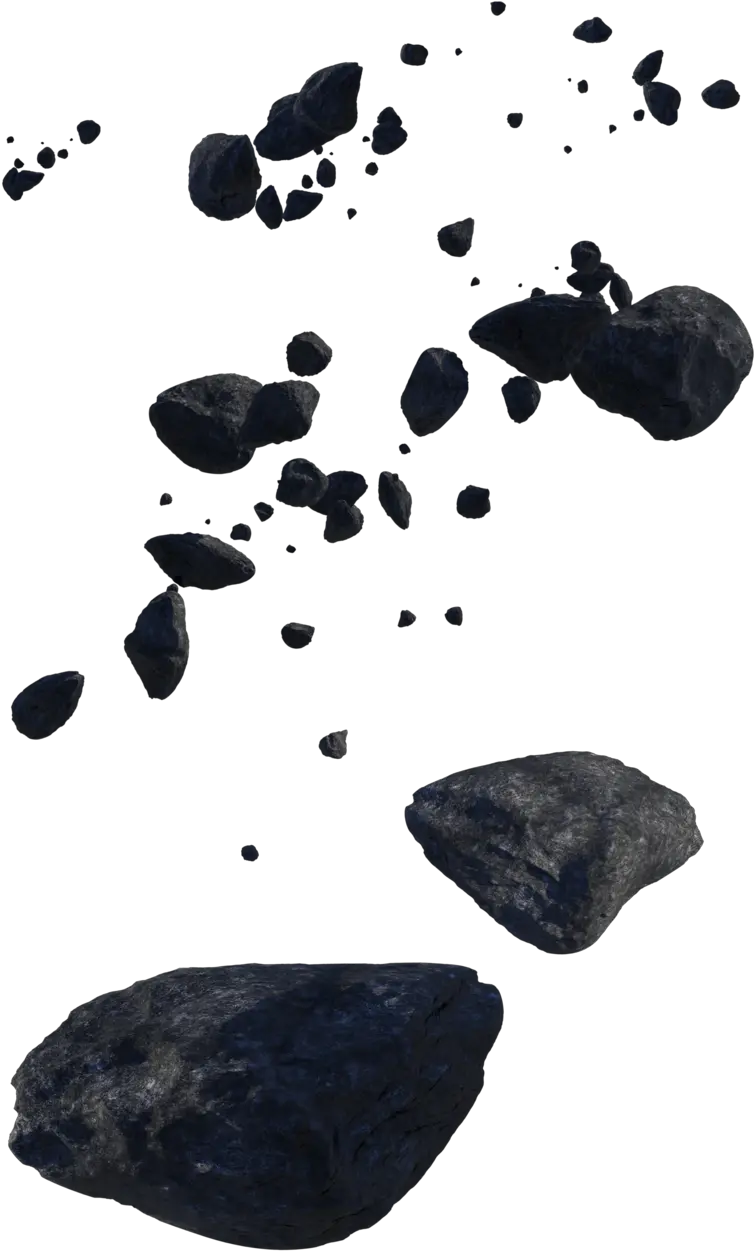  Flying Rocks Png- Asteroids Png