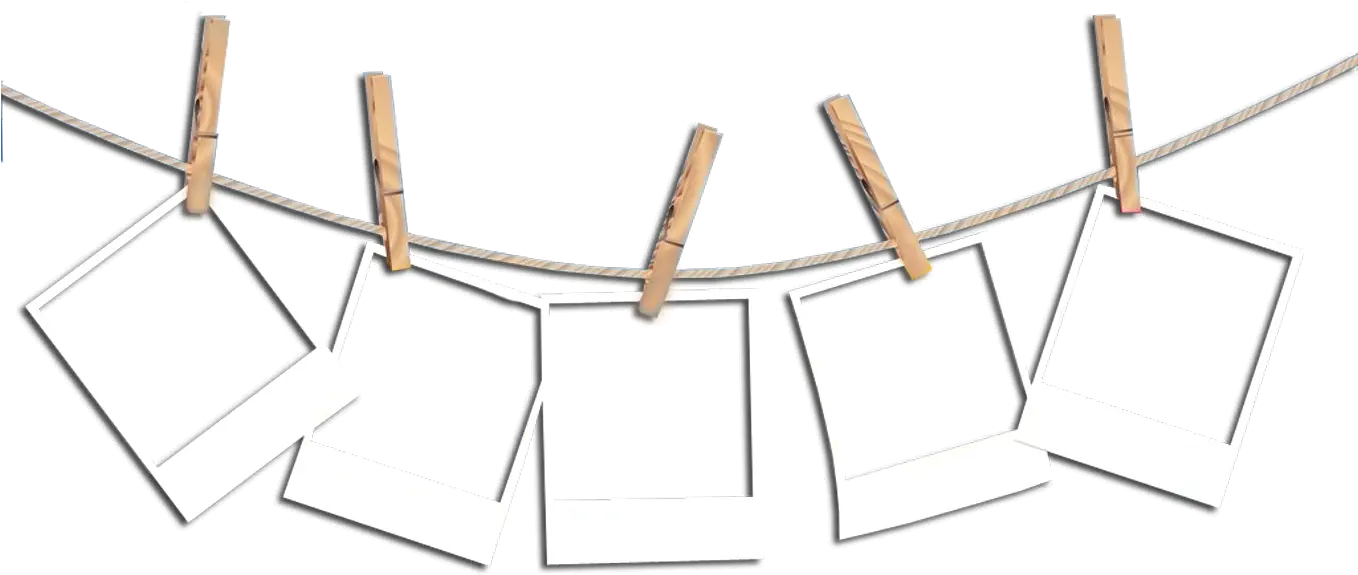  ftestickers clothesline pictureframes polaroid Hanging Photo Frame Png