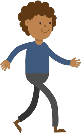 Black Man Walking Cartoon Vector Cartoon People Walking Png