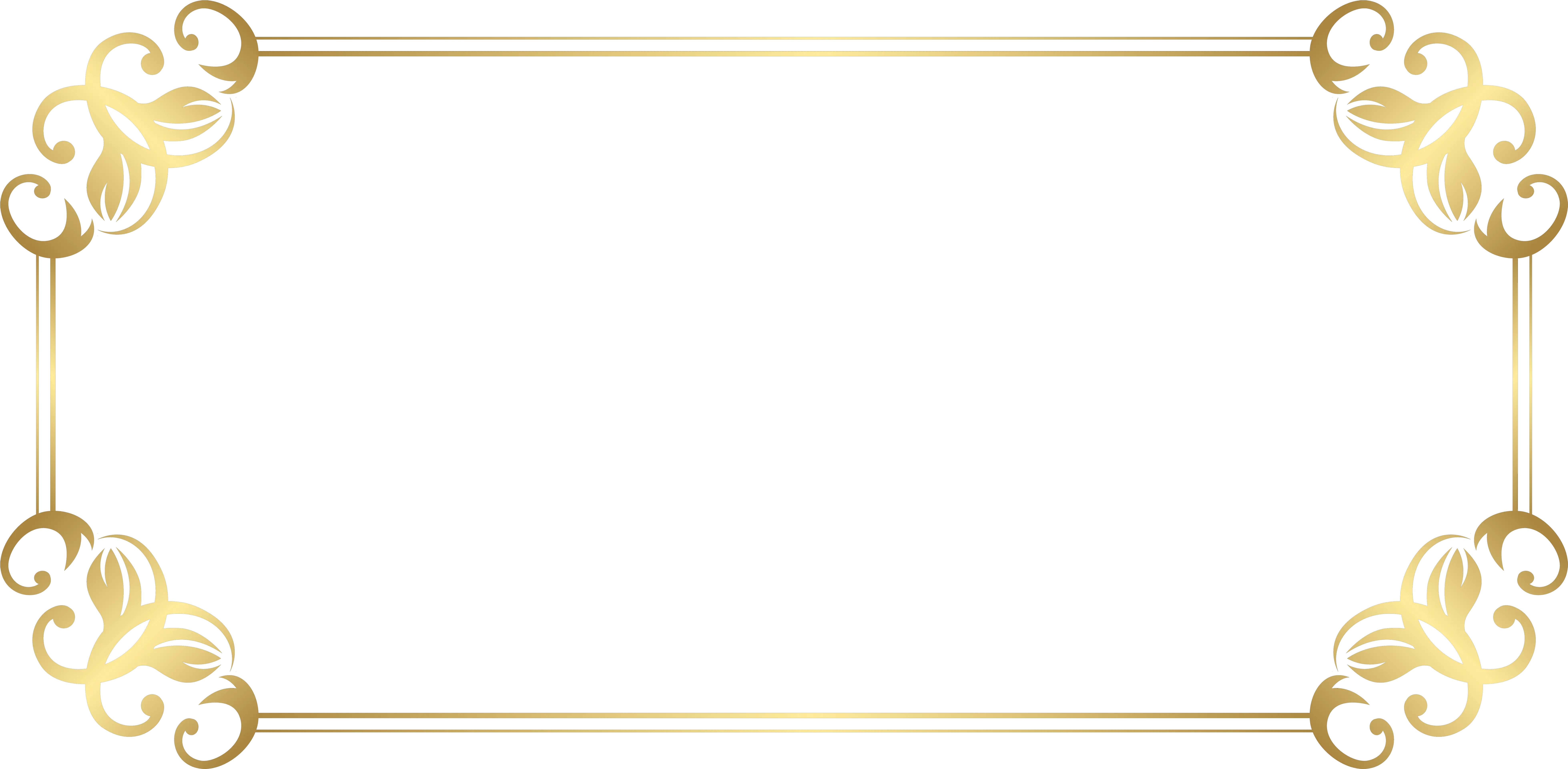  Borders And Frames Clip Art Gold Border Transparent Background