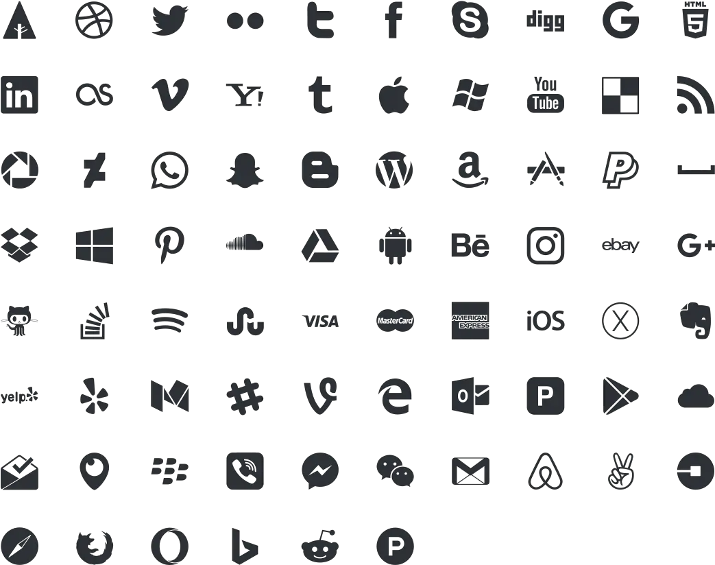  Picons Social Full Preview Vector Business Card Icons Png