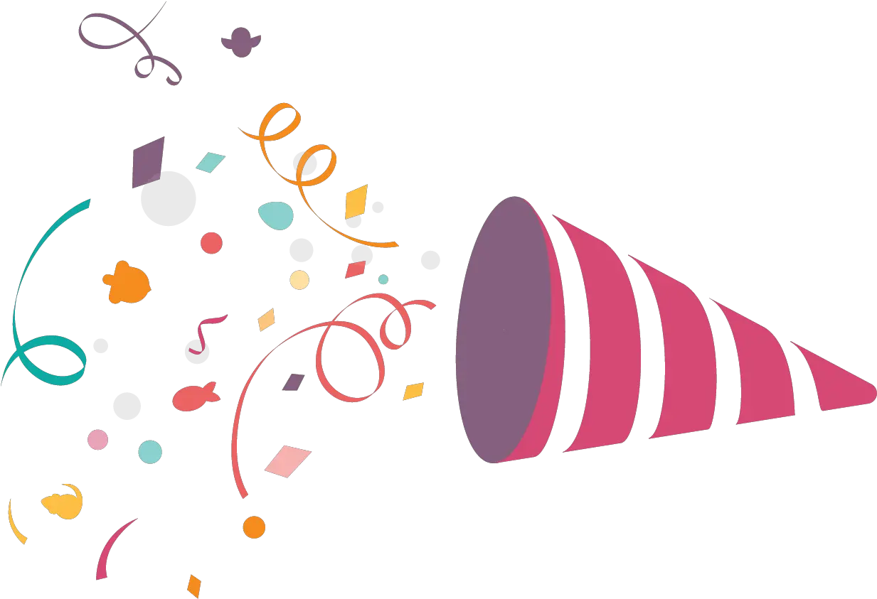  Transparent Party Popper Png Transparent Background Birthday Confetti Clipart