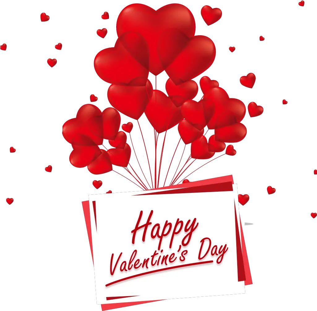  Balloons With Happy Valentine Day Png Free Download Happy Valentine Day Png