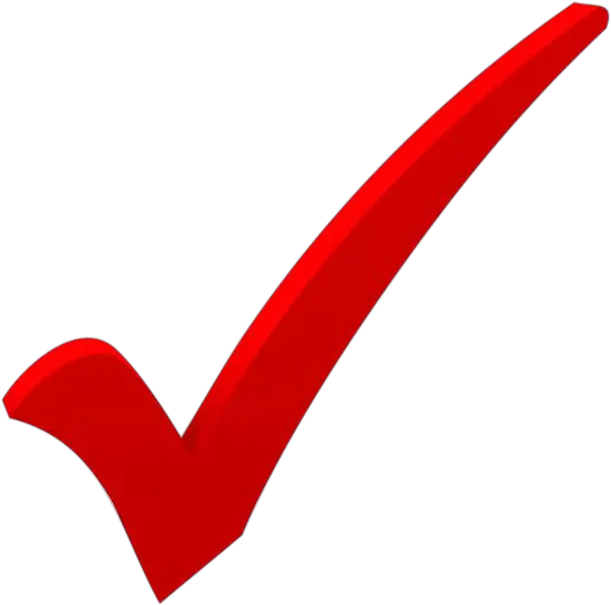  Transparent Background Red Check Mark Png