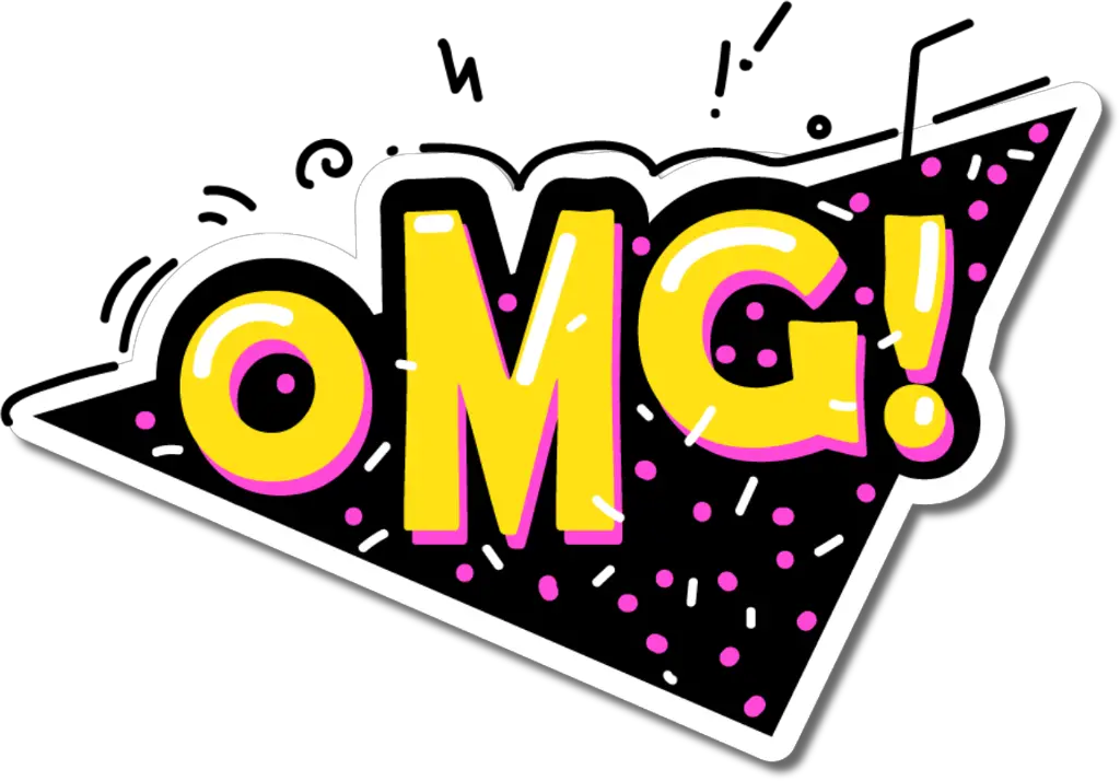  omg ohmygod tumblr png sticker overlay black Pop Art Stickers Png
