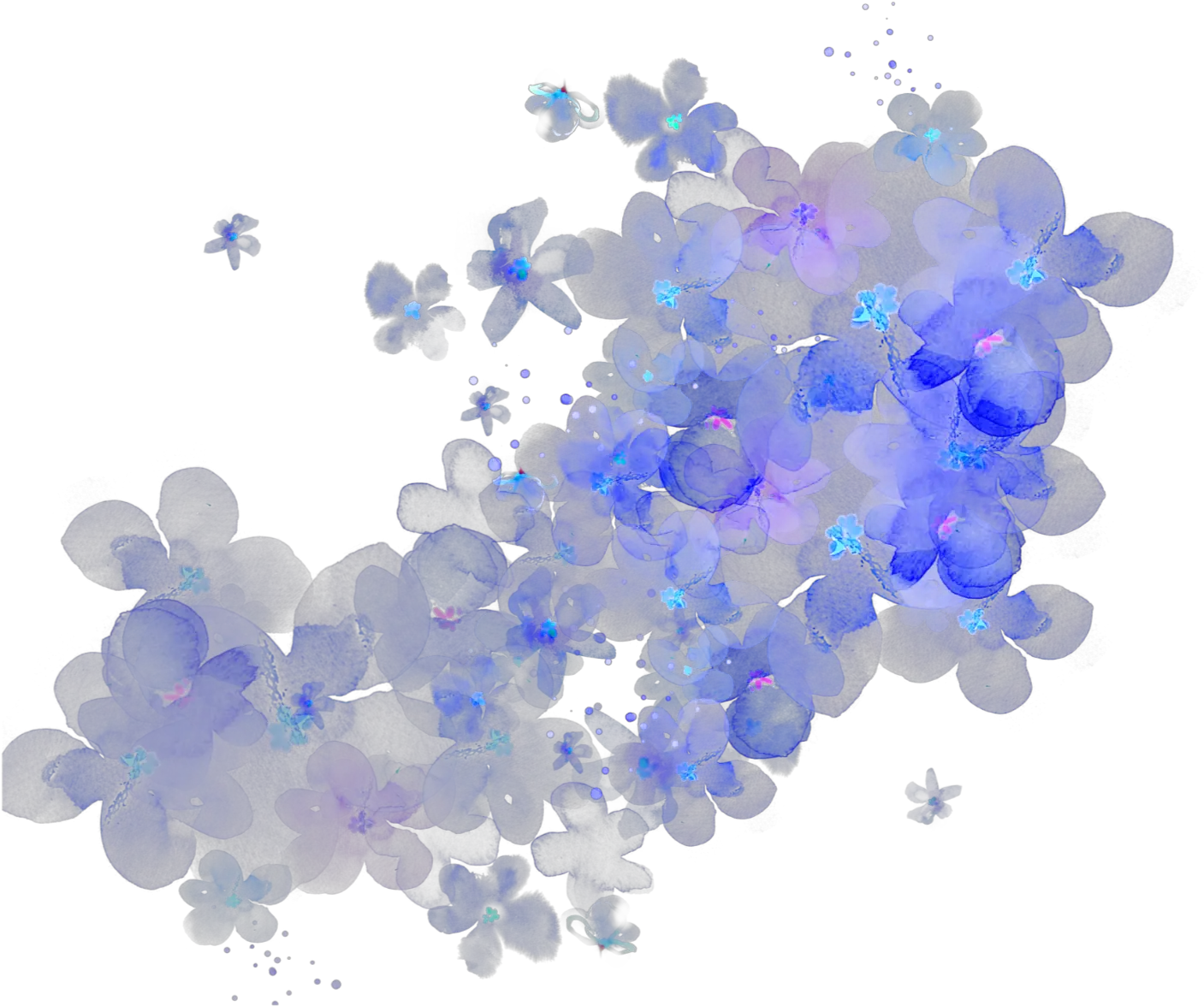  blue blueflower flower flowers blueflowers crown Purple Flowers Transparent Background