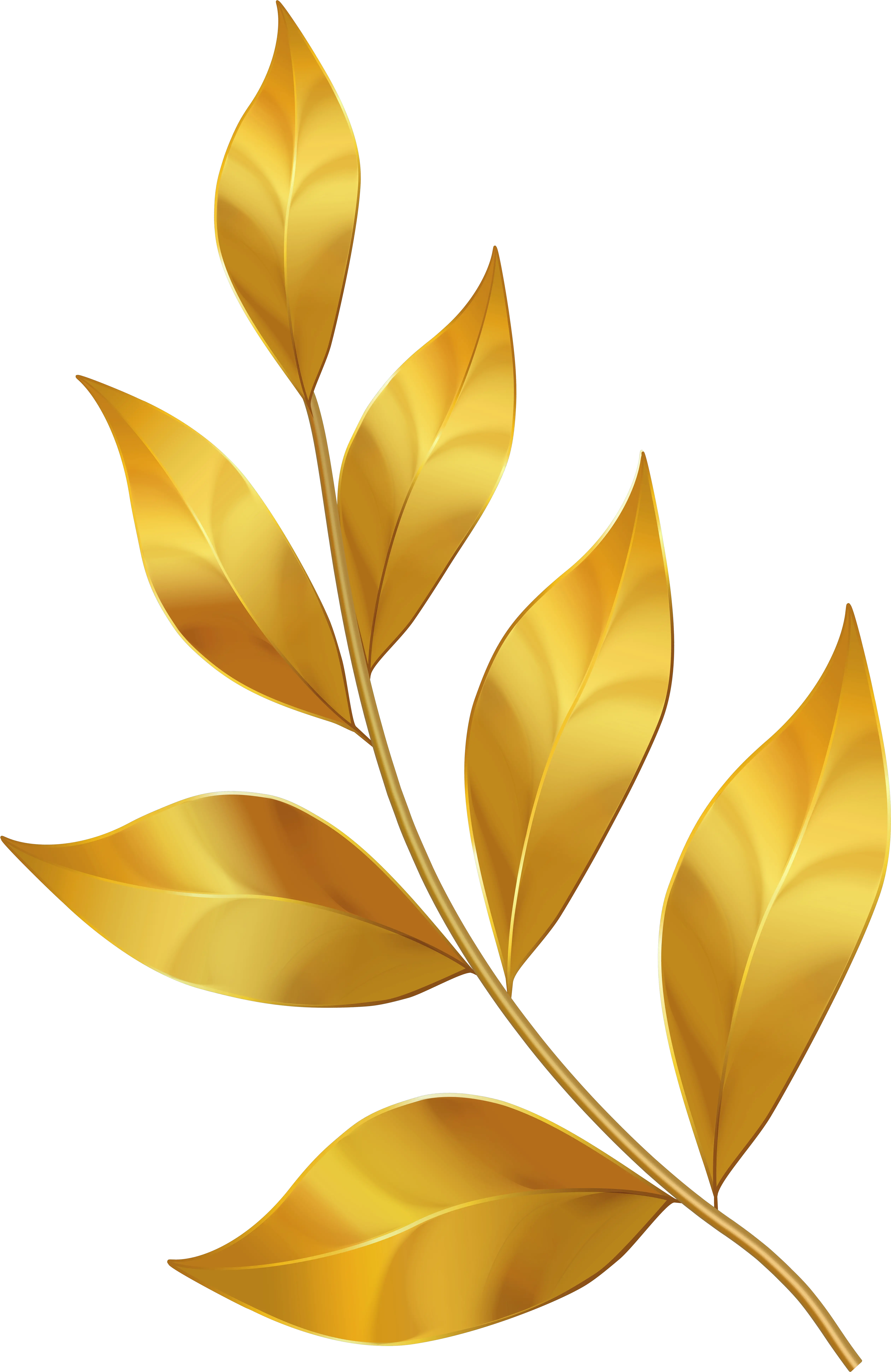  Gold Leaves Png Clipart​ Transparent Gold Leaf Png