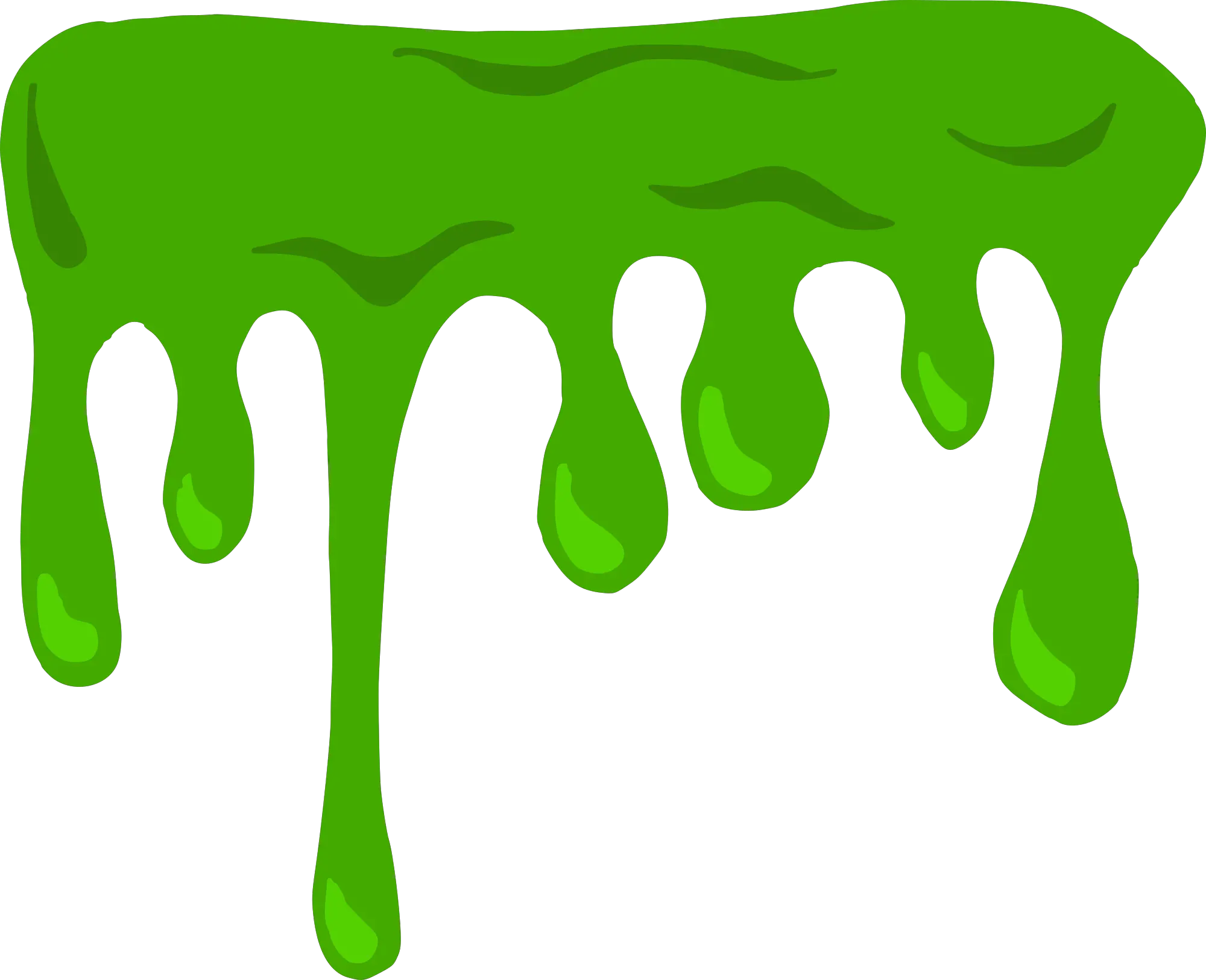  6 Cartoon Green Slime Blots Vector 4 Green Slime Drip Png