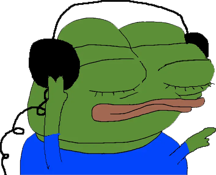  Pepe Listening To Music