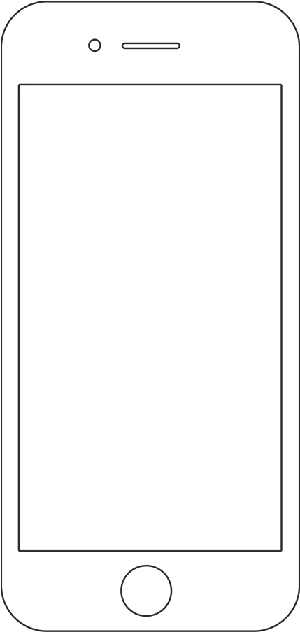  Iphone 6 Outline For Wireframe Mobile Phone Templates Printable