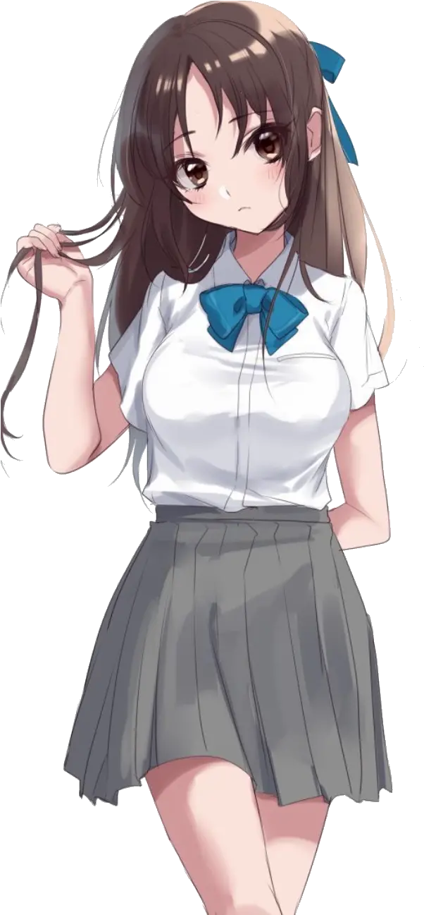  anime animegirl cute cutegirl brownhair browneyes Beautiful Adorable Cute Anime Girl