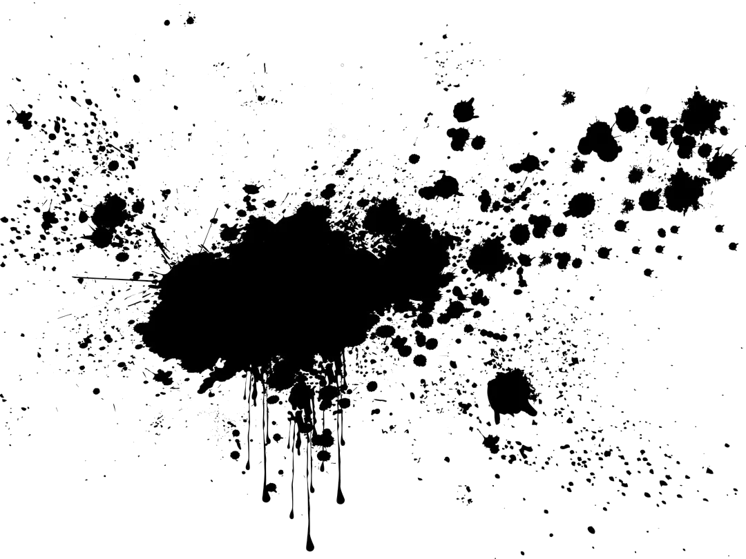  Transparent Black Paint Splash