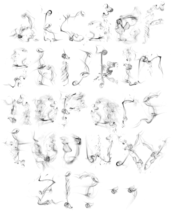  Smoke Font Alphabet Smoke Font