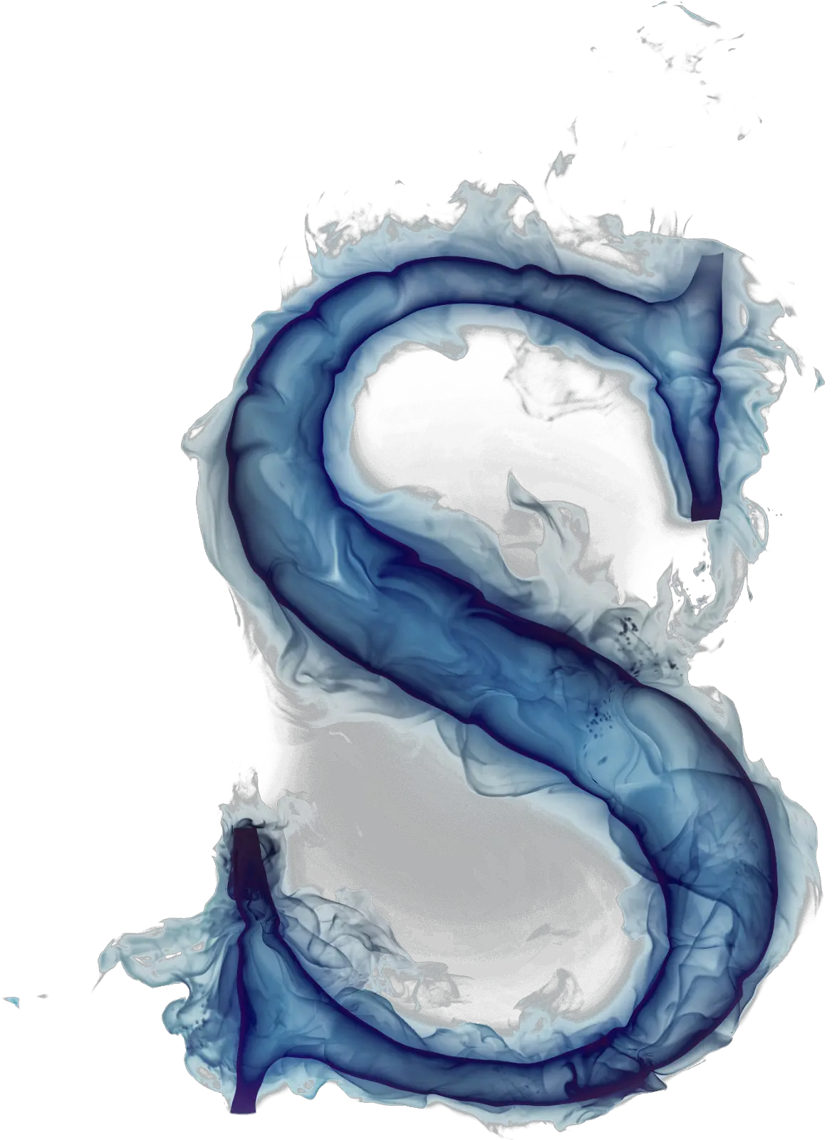  Smoke Letters Png Blue Smoke Letter S