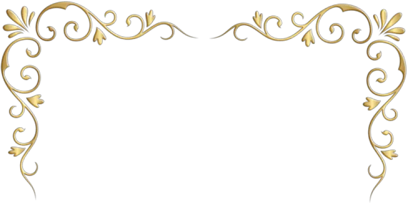  Corner Transparent Calligraphy Transparent Gold Corner Border