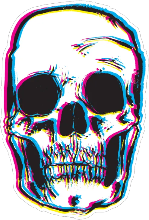  aesthetic tumblr skull glitch chill mood cool Skull Png
