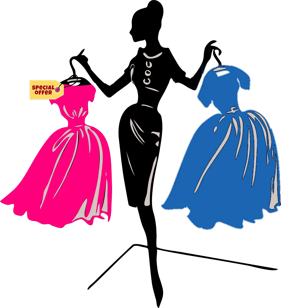  Fashion Clothing Woman Dress Model Transparent Fashion Clip Art